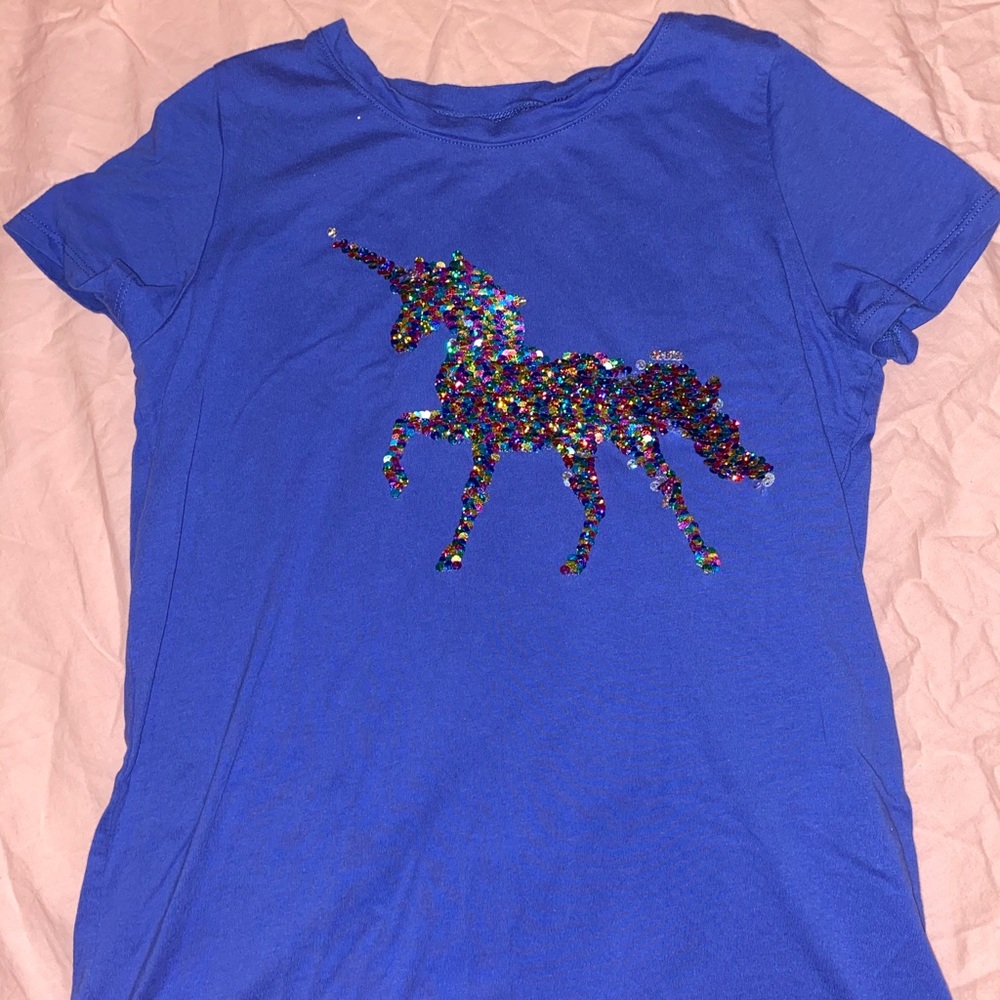 Sequin Flip Osh Kosh Unicorn Tee